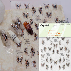 Dreamy Chic Butterfly Flower Bowknot Square Rhinestone Crystal 5D Self Adhesive Nail Art Stickers Fantasy Shiny Manicure Decals (ONLINE ORDER ONLY)