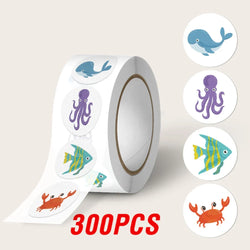 100-500pcs Cartoon Animal Sticker Reward Label Thank You Cute Game Sticker DIY Gift Sealing Label Decoration Supple (ONLINE ORDER ONLY)