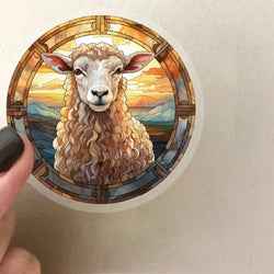 50PCS Stained Glass Gothic Animal Cartoon Sticker DIY Phone Laptop Luggage Skateboard Graffiti PET Decals Fun for Kid Toy (Online Order Only)