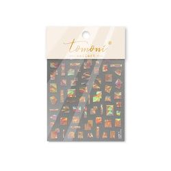 Shiny Colorful Color Block Fragment Square Fragment Grid Rhombus 3D Self Adhesive Nail Art Stickers Rhinestone Manicure Decals (Online Order Only)