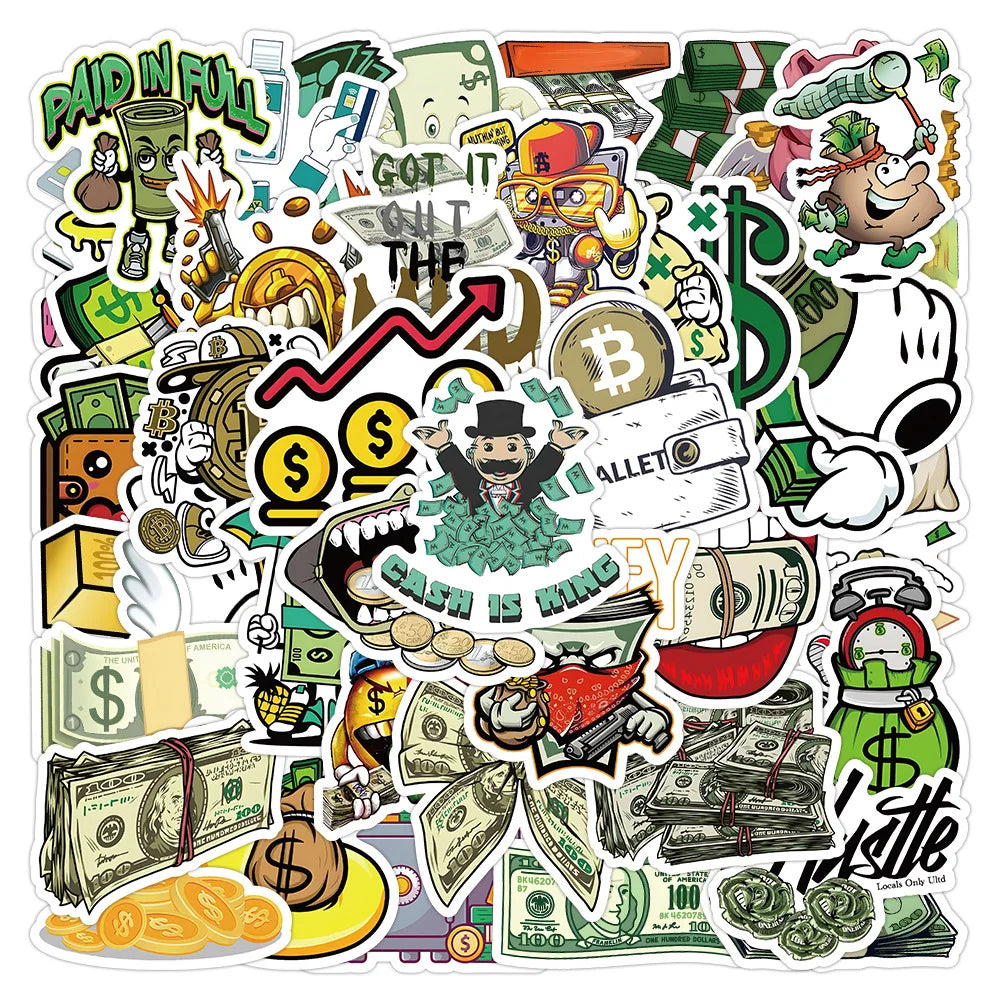 Cartoon Graffiti Waterproof Stickers for Skateboard, Laptop, Phone, Water Cup - 10/30/50pcs (ONLINE ORDER ONLY)