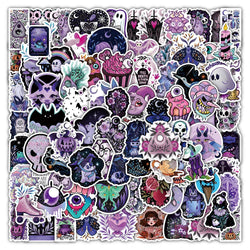 10/30/50/100PCS Horror Gothic Witch Halloween Cartoon Stickers Aesthetic Graffiti DIY Motorcycle Phone Laptop Wall Decal Kid Toy (ONLINE ORDER ONLY)