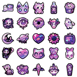 10/30/50PCS Kawaii Purple Animal Sticky PVC Sticker Aesthetic Stationery DIY Decoration Scrapbooking School Supplies for Kids (ONLINE ORDER ONLY)
