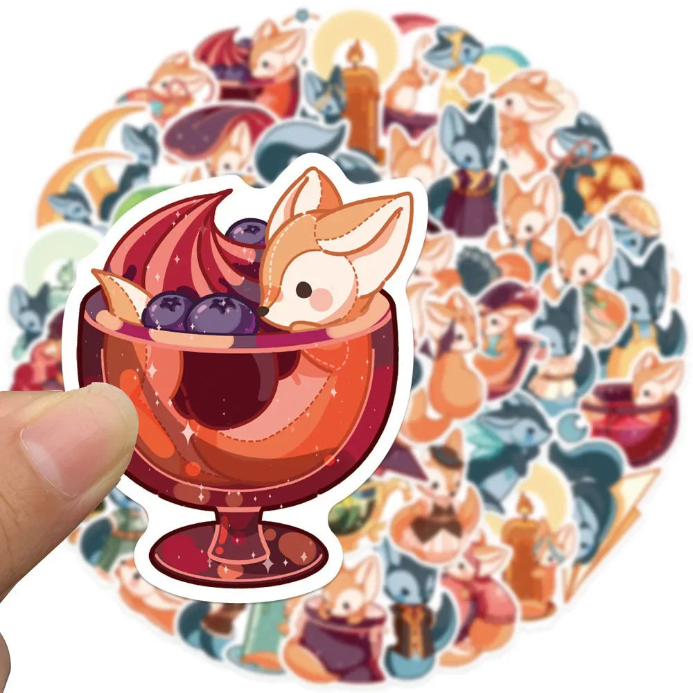 Little Fox Cartoon Stickers for Phone, Laptop, Luggage, Skateboard - 10/30/50PCS (ONLINE ORDER ONLY)