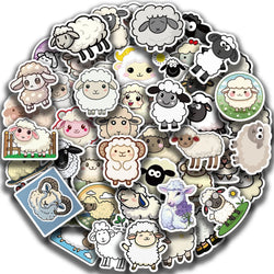 56pcs Cartoon Sheep Stickers For Journal Stationery Scrapbooking Supplies Lamb Goat Sticker Craft Scrapbooking Decals (ONLINE ORDER ONLY)