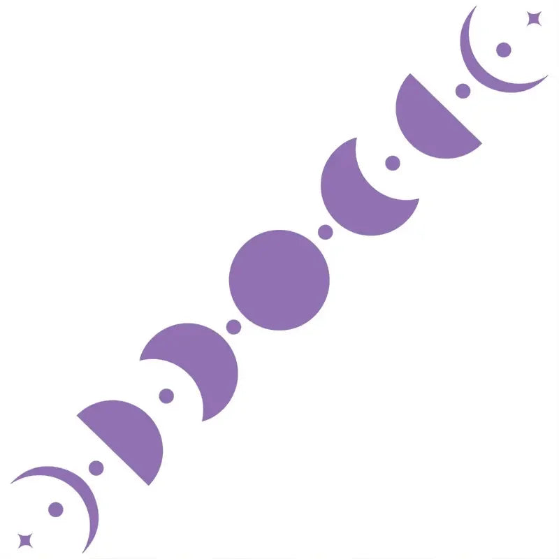 50CM Car Sticker Moon Phase Line Row Stars Rear Glass Mystery Witch Stickers Windshield Banner Decoration Vinyl Decals (ONLINE ORDER ONLY)