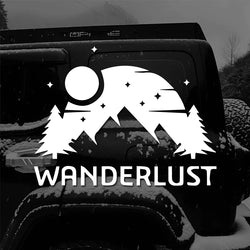 "WANDERLUST"Stickers,Unique and Personalized Look with high quality sticker for cars trucks motorcycles &laptops! (ONLINE ORDER ONLY)