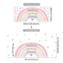 Rainbow Love Dot Wall Stickers - Creative Living Room Decoration (ONLINE ORDER ONLY)