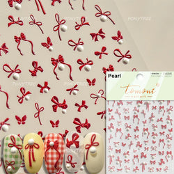 Sexy Red Grape Wine Bowknot Cocktail Goblet Cup Soda Liquid Shiny Sparkling Self Adhesive Nail Art Stickers 3D Manicure Decals (ONLINE ORDER ONLY)
