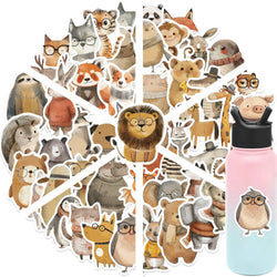 50PCS Funny Cute Animals Stickers For Cup Stationery Guitar Phone Bicycle Laptop Luggage Car Graffiti Kids Toys Cartoon Decals (ONLINE ORDER ONLY)