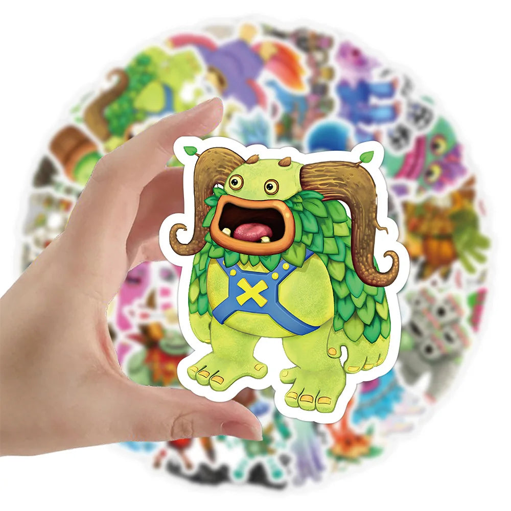 10/30/50PCS My Singing Monster Stickers Game Cute Cartoon Decals Toy DIY Notebook Laptop Phone Skateboard Car Kids Sticker Gift (ONLINE ORDER ONLY)