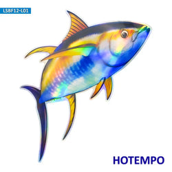 Mix Big Size Fish Yellowfin Tuna Laser Glossy Style Waterproof Stickers for Fisherman Boat Luggage Laptop Motorcycle Car Sticker (Online Order Only)
