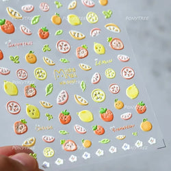 Summer Beach Bikini Watermelon Cat Popsicle Swim Ring Ice Cream Shell Coconut Tree Nail Art Decoration Stickers Manicure Decals (Online Order Only)