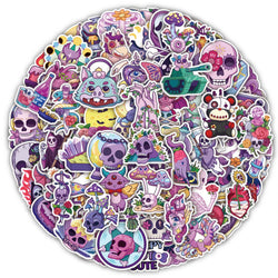 10/30/50/100PCS Cute Gothic Artistic Horror Halloween Stickers Cartoon Decal Laptop Phone Luggage Funny Cool Sticker for Kid Toy (ONLINE ORDER ONLY)