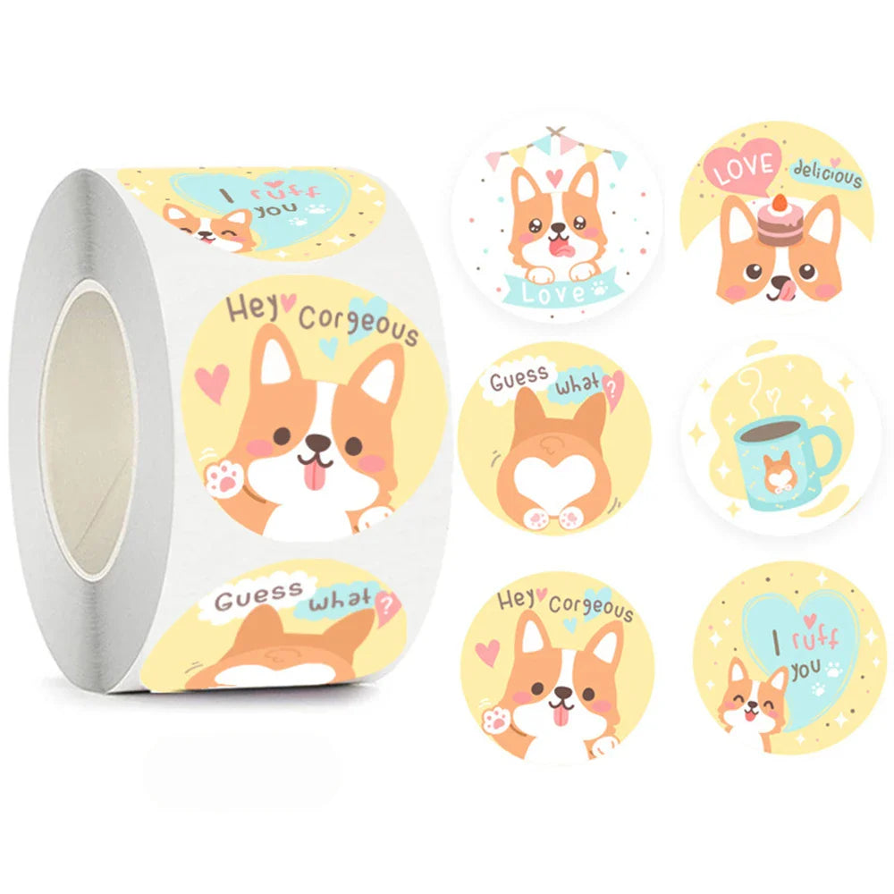 100-500pcs Kids Reward Stickers Puppy Dog Cat Encouragement Labels for Teachers Cute Animals Sticker Stationery Pegatinas (ONLINE ORDER ONLY)