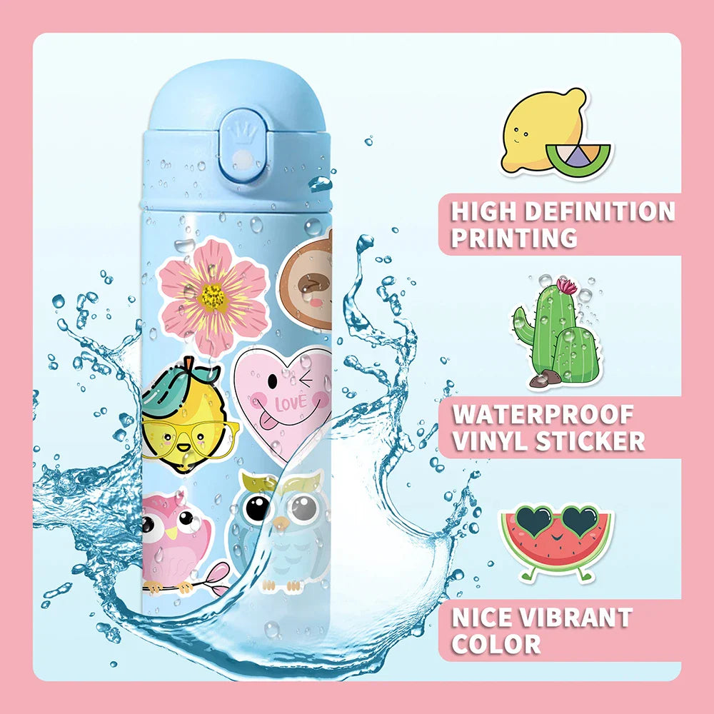 10/30/50/100PCS VSCO Cartoon Stickers For Girls Cute Decals DIY Notebook Phone Motorcycle Bicycle Laptop Suitable Trendy Sticker (Online Order Only)