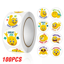100-500pcs Reward Stickers For Kids Teacher Cartoon Incentive Stickers For School Supplies Classroom Teacher Students (Online Order Only)