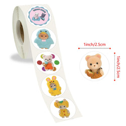 100-500pcs Cute Cartoon Animal Reward Stickers Funny Stationery Decals for Kids Toy DIY Phone Bottle Notebook Sealing Sticker (ONLINE ORDER ONLY)