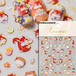 Cute Colored Mushrooms Water Bubbles Umbrella-shaped Plant Various Shapes Fungi Lovely Adhesive Nail Art Stickers Manicure Decal (ONLINE ORDER ONLY)