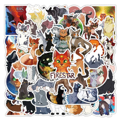 Cat Warrior Cartoon Stickers Pack - Laptop, Luggage, Snowboard Decals (Online Order Only)