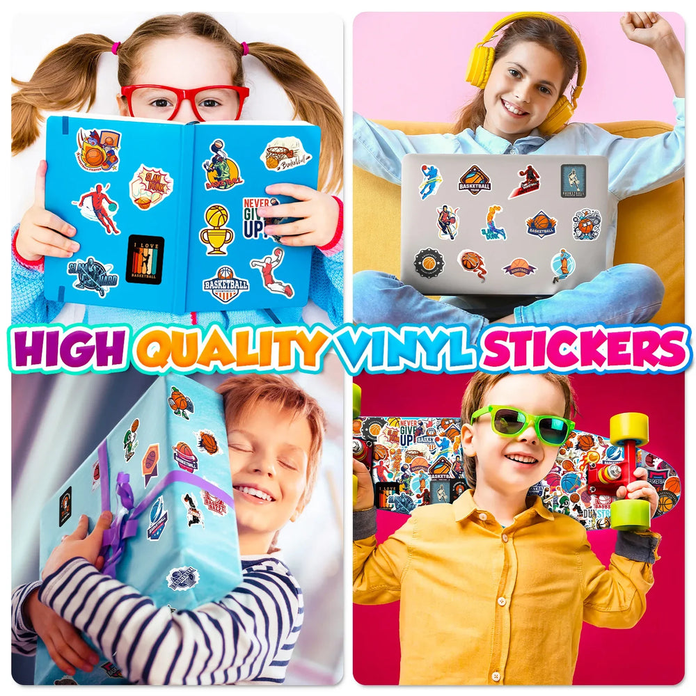 10/25/50pcs Cartoon Basketball Sticker Packs (ONLINE ORDER ONLY)