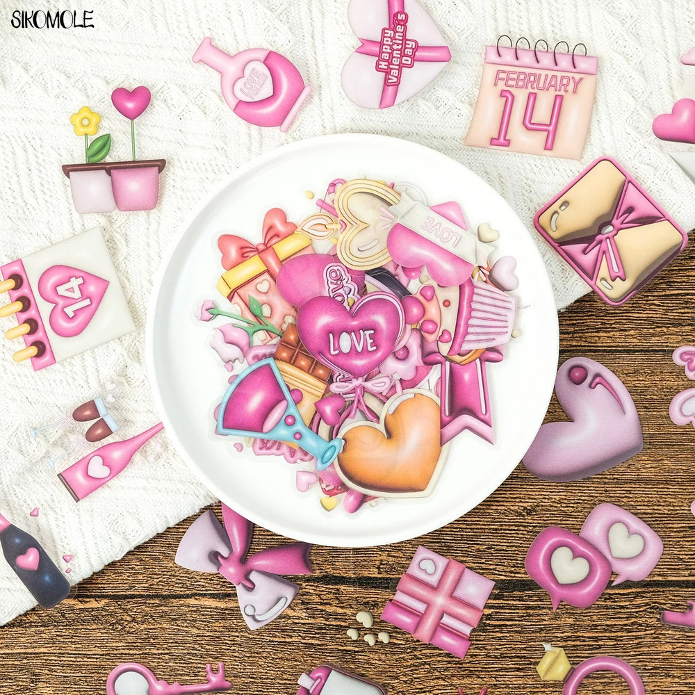 50PCS Valentine's Day Love Stickers for Laptops & Skateboards (ONLINE ORDER ONLY)