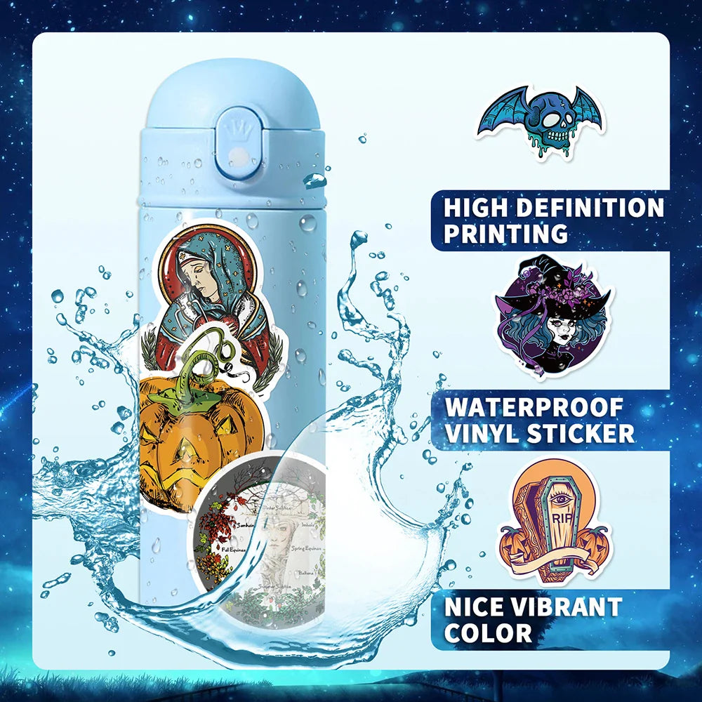 10/30/50ps Cool Gothic Magician Apothecary Sticker Packs (Online Order Only)