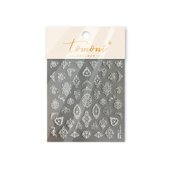 Baroque Figure Flower Totem Geometric Star Love Heart Hot Stamping Embossed Relief Self Adhesive Nail Art Sticker Manicure Decal (ONLINE ORDER ONLY)