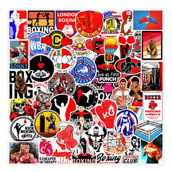 Boxing Graffiti Stickers 10/25/50pcs for Luggage, Water Bottle, Phone, Laptop, Guitar, Scrapbook, Helmet, Car, Wall Decal (ONLINE ORDER ONLY)