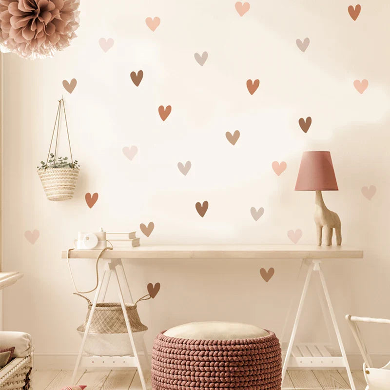 Boho Hearts Wall Stickers for Kids Room Decor (ONLINE ORDER ONLY)