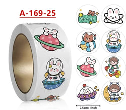 500pcs /rolls  Kids lnspirational Stickers Cute Animal Stickers Reward Stickers Kids Stickers Wholesale self-adhesive Labels (Online Order Only)
