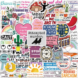 50PCS Snarky Sarcastic Stickers for Laptop, Guitar, Skateboard, Car - Waterproof DIY Decals (ONLINE ORDER ONLY)