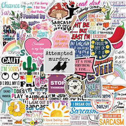 50PCS Snarky Sarcastic Stickers for Laptop, Guitar, Skateboard, Car - Waterproof DIY Decals (ONLINE ORDER ONLY)