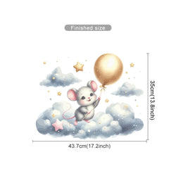Cloud Balloon Cartoon Mouse Bear Wall Stickers Kids Room Decor (Online Order Only)
