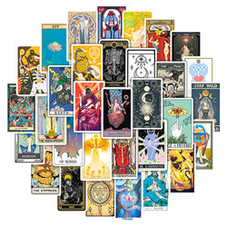 10/30/50PCS Divination Tarot Card Stickers Aesthetic DIY Fridge Laptop Skateboard Phone Car Art Graffiti Sticker Decal Kids Toys (ONLINE ORDER ONLY)