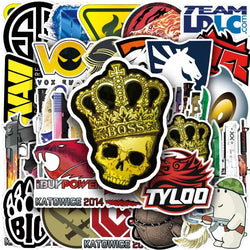 50pcs CSGO Stickers for Laptop, Phone, Car, Scooter, Water Bottle, Fridge, Stationery (ONLINE ORDER ONLY)
