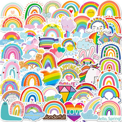 10/50Pcs Rainbow Bridge Cartoon Waterproof Stickers DIY Skateboard Fridge Motorcycle Luggage Cute Graffiti Sticker Decal Toy (ONLINE ORDER ONLY)