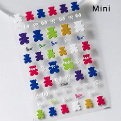 Round Jeans Square Sexy Blue Series Cowboy Lucky Beautiful Letter Self Adhesive Nail Art Sticker Pearl Rhinestone Manicure Decal (ONLINE ORDER ONLY)