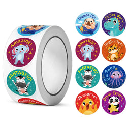 100-500pcs Reward Label Cartoon Animal Sticker Thank You Cute Game Sticker DIY Gift Sealing Label Decoration Supple (ONLINE ORDER ONLY)