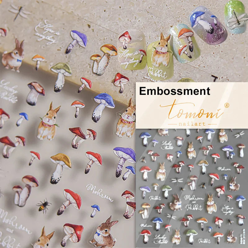 Cookies Chocolate Love Heart Flower Bowknot Rabbit Bunny Lace Bear Star Bouquet Rabbit Adhesive Nail Art Sticker Manicure Decal (ONLINE ORDER ONLY)