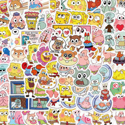 10/30/50/95PCS Spongebob Squarepants Stickers Kawaii Graffiti Decals Scrapbook Luggage Laptop Guitar Bike Cartoon Sticker Toys (ONLINE ORDER ONLY)