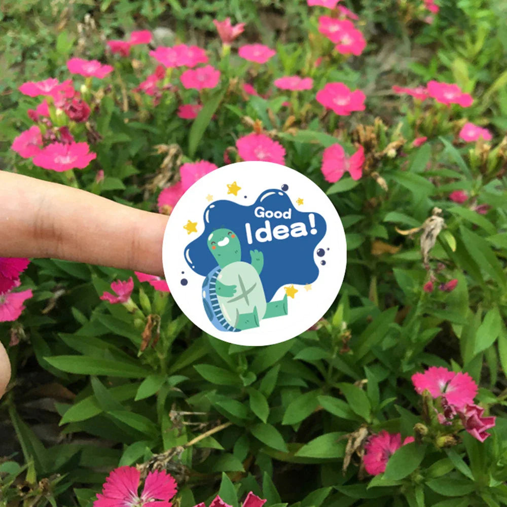 100-500pcs Children's Reward Stickers Cartoon Dinosaur Animal Stickers for Teachers To Encourage Students Reward Stickers 1 Inch (ONLINE ORDER ONLY)