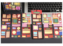 6pcs/lot Inspiration Records Series Writable Sticker Diary Scrapbooking Collage Sticky Note Decoration Sticker Kawaii Stationery (Online Order Only)