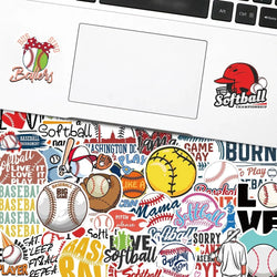 10/25/50pcs Mixed Baseball and Softball Sticker Packs (ONLINE ORDER ONLY)
