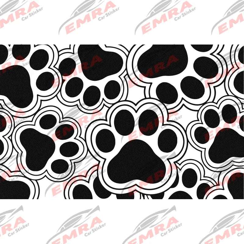 Pet Footprints Quarter Window Car Sticker Suitable for Most Vehicles Decoration Die Cutting Accessories Waterproof Vinyl Decals (ONLINE ORDER ONLY)