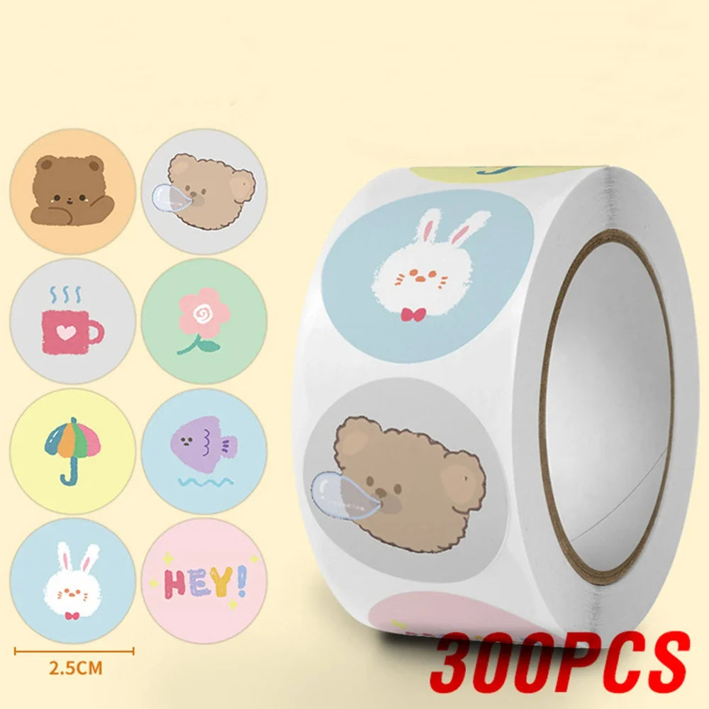 100-500pcs Cartoon Animation Children's Toy Sticker School Classroom Training Motivational Stickers Stationery Labels (ONLINE ORDER ONLY)