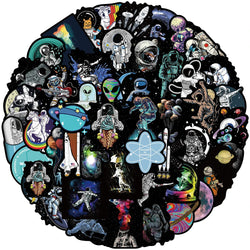 Astronaut Space Stickers Pack for Luggage, Guitar, Fridge, Laptop, Kids Toys (ONLINE ORDER ONLY)