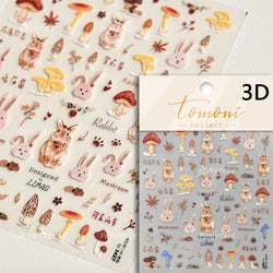 Cute Colored Mushrooms Water Bubbles Umbrella-shaped Plant Various Shapes Fungi Lovely Adhesive Nail Art Stickers Manicure Decal (ONLINE ORDER ONLY)
