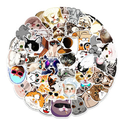 10/30/50PCS Kawaii Cats Cartoon Sticker Animal Cute Decals Toy For Kids DIY Suitcase Fridge Phone Scrapbook Stationary Fridge (ONLINE ORDER ONLY)