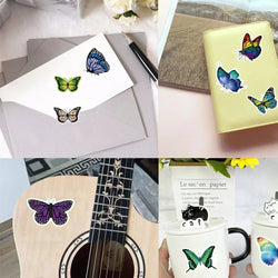 500Pcs/roll Cartoon Butterfly Stickers, Roll Vinyl Stickers For Laptop, Bumper, Skateboard, Water Bottles, Computer (ONLINE ORDER ONLY)